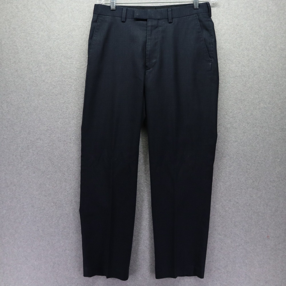 Murano Pants Mens‎ 32x30 Dress Slacks Suit Business Formal Flat Front Dark Blue